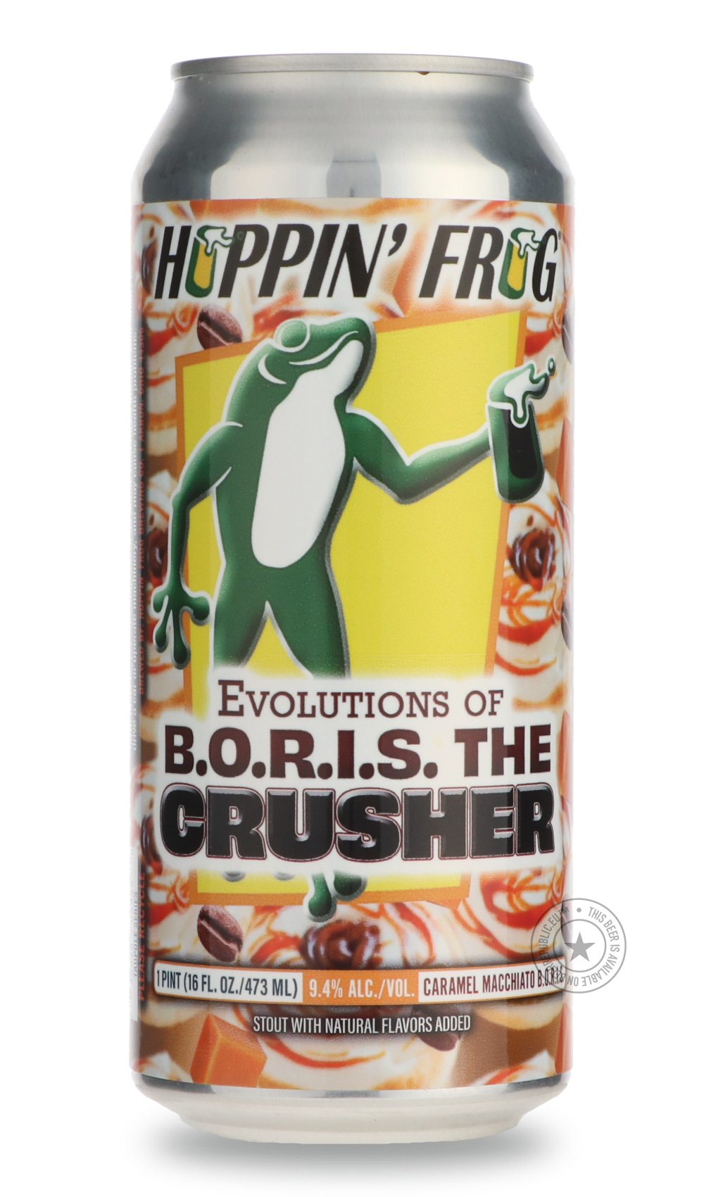 Hoppin' Frog- Evolutions of B.O.R.I.S. the Crusher Caramel Macchiato-Stout & Porter- Only @ Beer Republic - The best online beer store for American & Canadian craft beer - Buy beer online from the USA and Canada - Bier online kopen - Amerikaans bier kopen - Craft beer store - Craft beer kopen - Amerikanisch bier kaufen - Bier online kaufen - Acheter biere online - IPA - Stout - Porter - New England IPA - Hazy IPA - Imperial Stout - Barrel Aged - Barrel Aged Imperial Stout - Brown - Dark beer - Blond - Blond