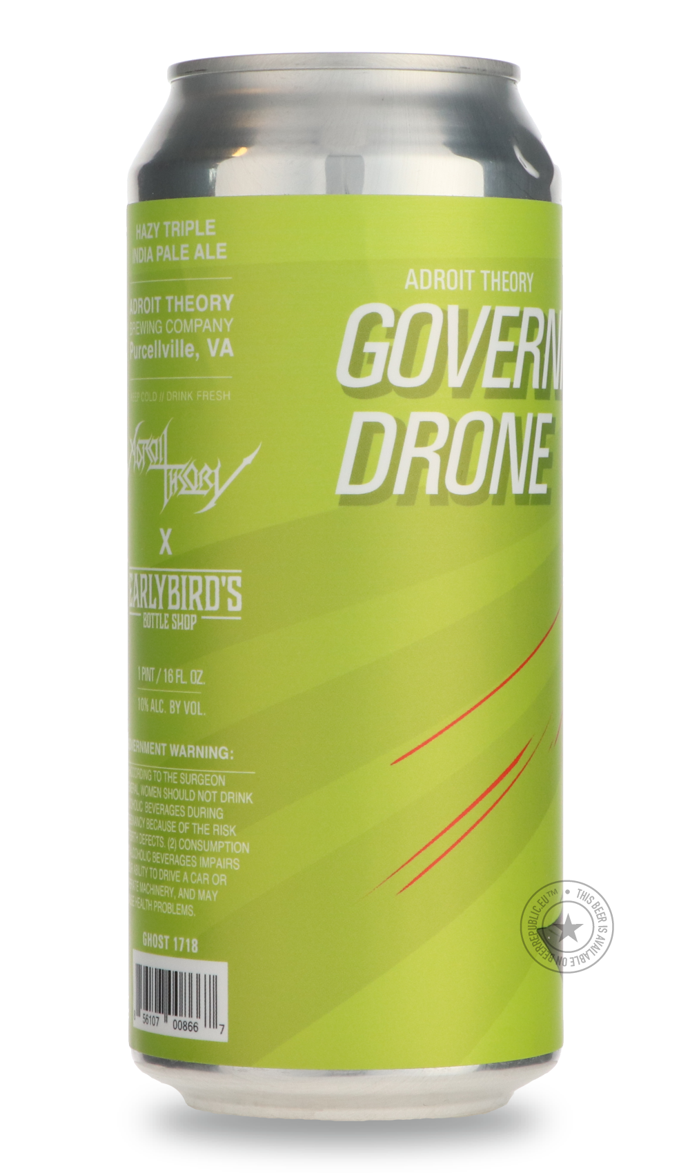 Adroit Theory- Government Drone (Ghost 1718)-IPA- Only @ Beer Republic - The best online beer store for American & Canadian craft beer - Buy beer online from the USA and Canada - Bier online kopen - Amerikaans bier kopen - Craft beer store - Craft beer kopen - Amerikanisch bier kaufen - Bier online kaufen - Acheter biere online - IPA - Stout - Porter - New England IPA - Hazy IPA - Imperial Stout - Barrel Aged - Barrel Aged Imperial Stout - Brown - Dark beer - Blond - Blonde - Pilsner - Lager - Wheat - Weize