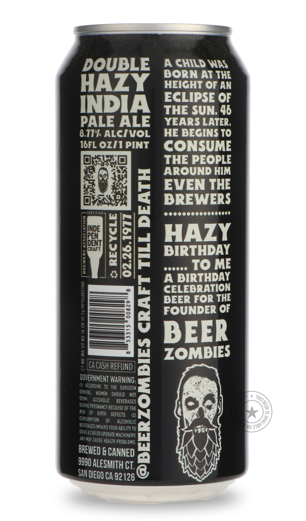 -Beer Zombies- Hazy Birthday To Me-IPA- Only @ Beer Republic - The best online beer store for American & Canadian craft beer - Buy beer online from the USA and Canada - Bier online kopen - Amerikaans bier kopen - Craft beer store - Craft beer kopen - Amerikanisch bier kaufen - Bier online kaufen - Acheter biere online - IPA - Stout - Porter - New England IPA - Hazy IPA - Imperial Stout - Barrel Aged - Barrel Aged Imperial Stout - Brown - Dark beer - Blond - Blonde - Pilsner - Lager - Wheat - Weizen - Amber 