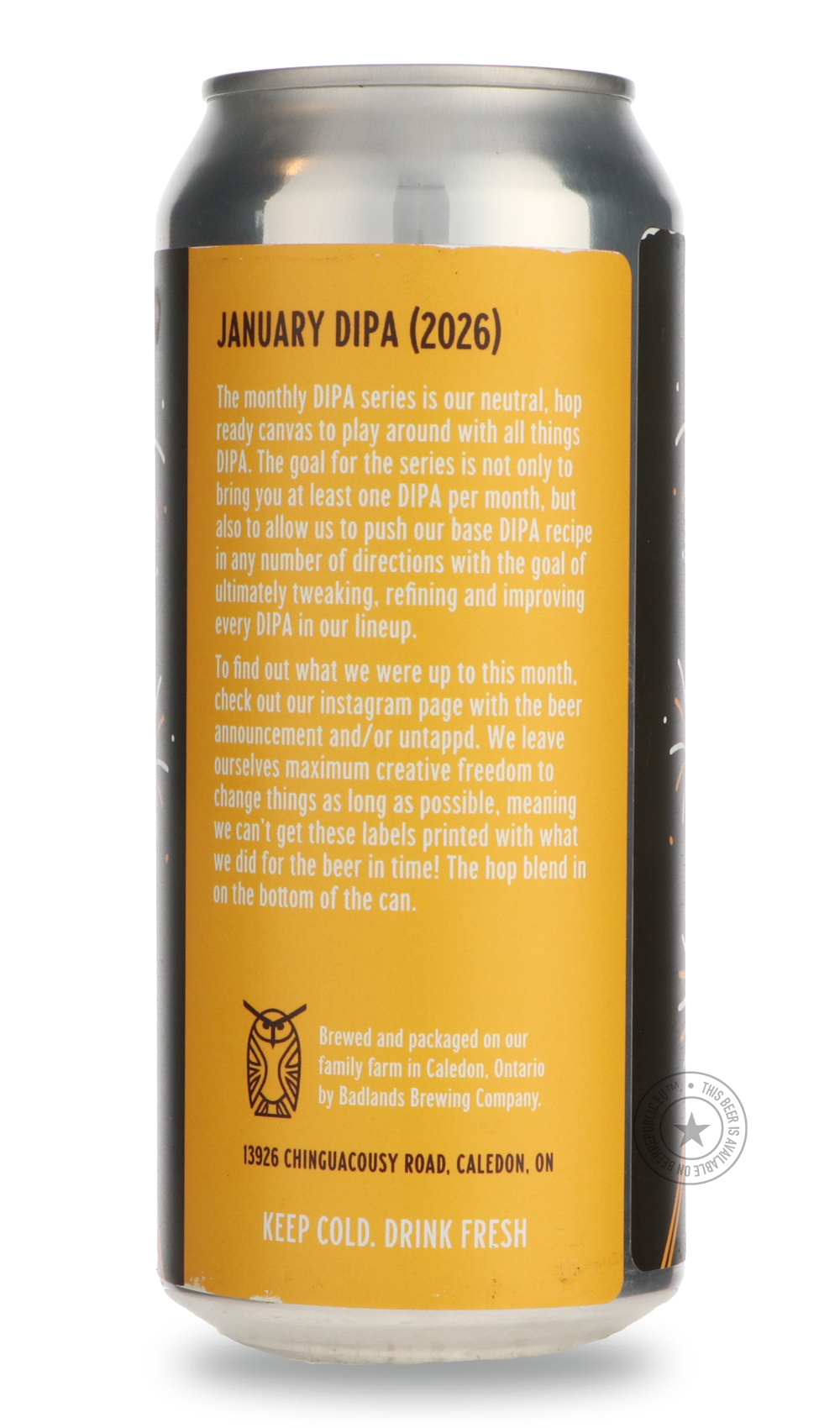 Badlands- January DIPA-IPA- Only @ Beer Republic - The best online beer store for American & Canadian craft beer - Buy beer online from the USA and Canada - Bier online kopen - Amerikaans bier kopen - Craft beer store - Craft beer kopen - Amerikanisch bier kaufen - Bier online kaufen - Acheter biere online - IPA - Stout - Porter - New England IPA - Hazy IPA - Imperial Stout - Barrel Aged - Barrel Aged Imperial Stout - Brown - Dark beer - Blond - Blonde - Pilsner - Lager - Wheat - Weizen - Amber - Barley Win