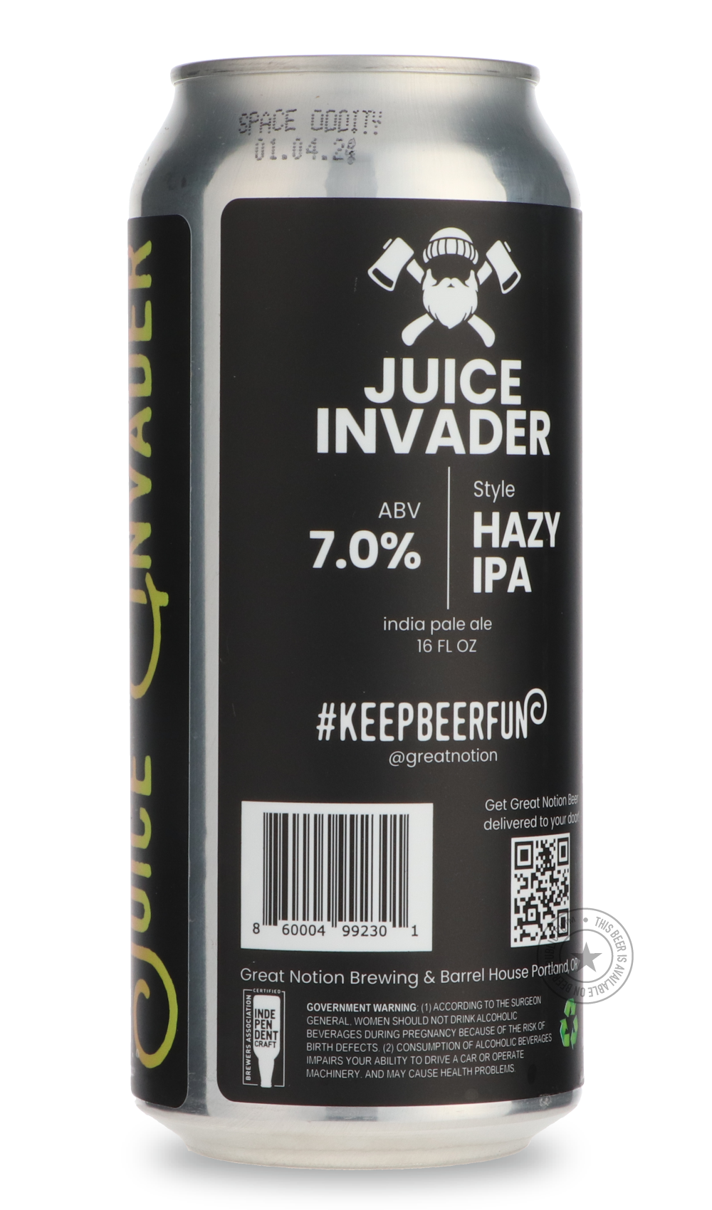 -Great Notion- Juice Invader-IPA- Only @ Beer Republic - The best online beer store for American & Canadian craft beer - Buy beer online from the USA and Canada - Bier online kopen - Amerikaans bier kopen - Craft beer store - Craft beer kopen - Amerikanisch bier kaufen - Bier online kaufen - Acheter biere online - IPA - Stout - Porter - New England IPA - Hazy IPA - Imperial Stout - Barrel Aged - Barrel Aged Imperial Stout - Brown - Dark beer - Blond - Blonde - Pilsner - Lager - Wheat - Weizen - Amber - Barl