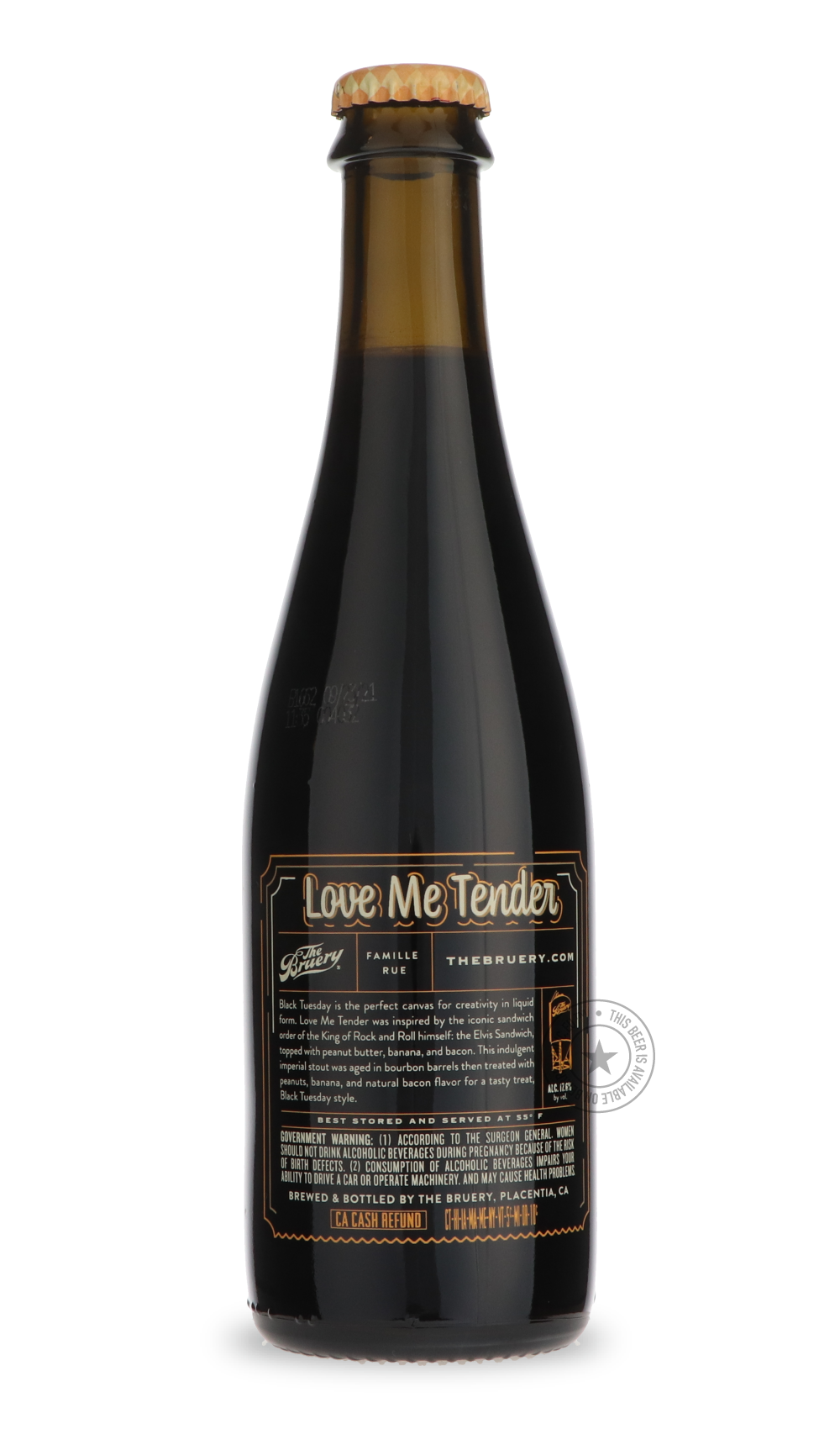 -The Bruery- Love Me Tender-Stout & Porter- Only @ Beer Republic - The best online beer store for American & Canadian craft beer - Buy beer online from the USA and Canada - Bier online kopen - Amerikaans bier kopen - Craft beer store - Craft beer kopen - Amerikanisch bier kaufen - Bier online kaufen - Acheter biere online - IPA - Stout - Porter - New England IPA - Hazy IPA - Imperial Stout - Barrel Aged - Barrel Aged Imperial Stout - Brown - Dark beer - Blond - Blonde - Pilsner - Lager - Wheat - Weizen - Am