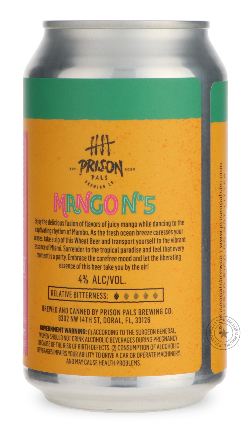 -Prison Pals- Mango Nº5-Pale- Only @ Beer Republic - The best online beer store for American & Canadian craft beer - Buy beer online from the USA and Canada - Bier online kopen - Amerikaans bier kopen - Craft beer store - Craft beer kopen - Amerikanisch bier kaufen - Bier online kaufen - Acheter biere online - IPA - Stout - Porter - New England IPA - Hazy IPA - Imperial Stout - Barrel Aged - Barrel Aged Imperial Stout - Brown - Dark beer - Blond - Blonde - Pilsner - Lager - Wheat - Weizen - Amber - Barley W