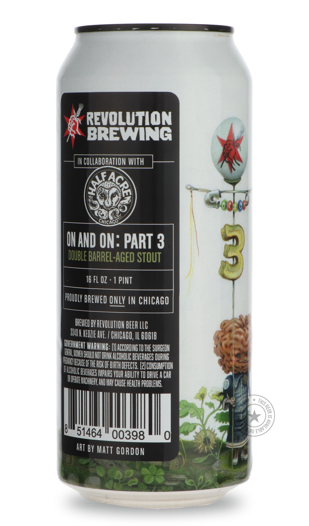 -Revolution- On & On Part 3 / Half Acre-Stout & Porter- Only @ Beer Republic - The best online beer store for American & Canadian craft beer - Buy beer online from the USA and Canada - Bier online kopen - Amerikaans bier kopen - Craft beer store - Craft beer kopen - Amerikanisch bier kaufen - Bier online kaufen - Acheter biere online - IPA - Stout - Porter - New England IPA - Hazy IPA - Imperial Stout - Barrel Aged - Barrel Aged Imperial Stout - Brown - Dark beer - Blond - Blonde - Pilsner - Lager - Wheat -