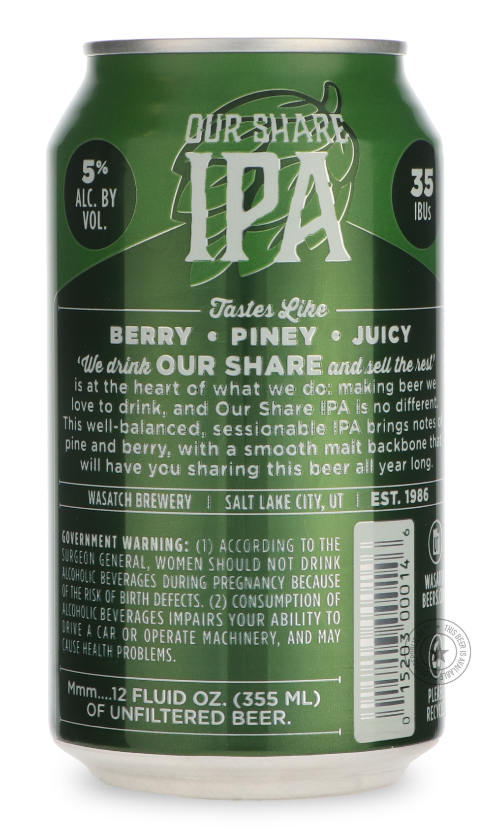 -Wasatch- Our Share-IPA- Only @ Beer Republic - The best online beer store for American & Canadian craft beer - Buy beer online from the USA and Canada - Bier online kopen - Amerikaans bier kopen - Craft beer store - Craft beer kopen - Amerikanisch bier kaufen - Bier online kaufen - Acheter biere online - IPA - Stout - Porter - New England IPA - Hazy IPA - Imperial Stout - Barrel Aged - Barrel Aged Imperial Stout - Brown - Dark beer - Blond - Blonde - Pilsner - Lager - Wheat - Weizen - Amber - Barley Wine -