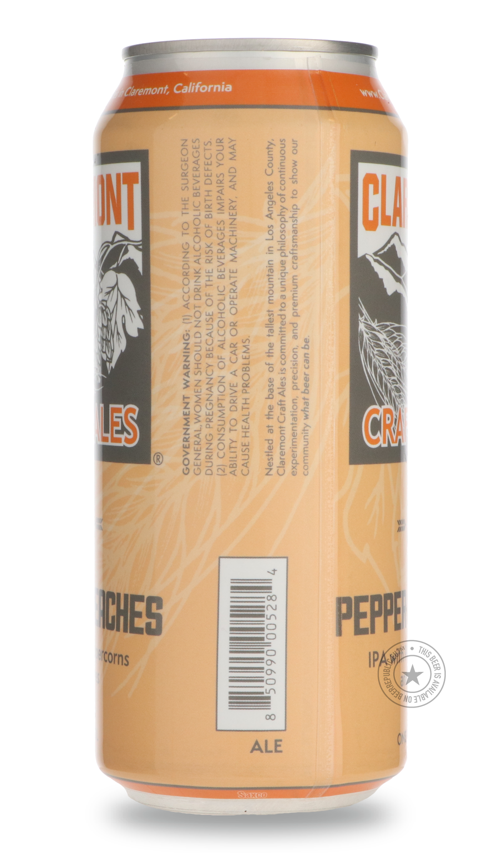 -Claremont- Pepper & Peaches-IPA- Only @ Beer Republic - The best online beer store for American & Canadian craft beer - Buy beer online from the USA and Canada - Bier online kopen - Amerikaans bier kopen - Craft beer store - Craft beer kopen - Amerikanisch bier kaufen - Bier online kaufen - Acheter biere online - IPA - Stout - Porter - New England IPA - Hazy IPA - Imperial Stout - Barrel Aged - Barrel Aged Imperial Stout - Brown - Dark beer - Blond - Blonde - Pilsner - Lager - Wheat - Weizen - Amber - Barl