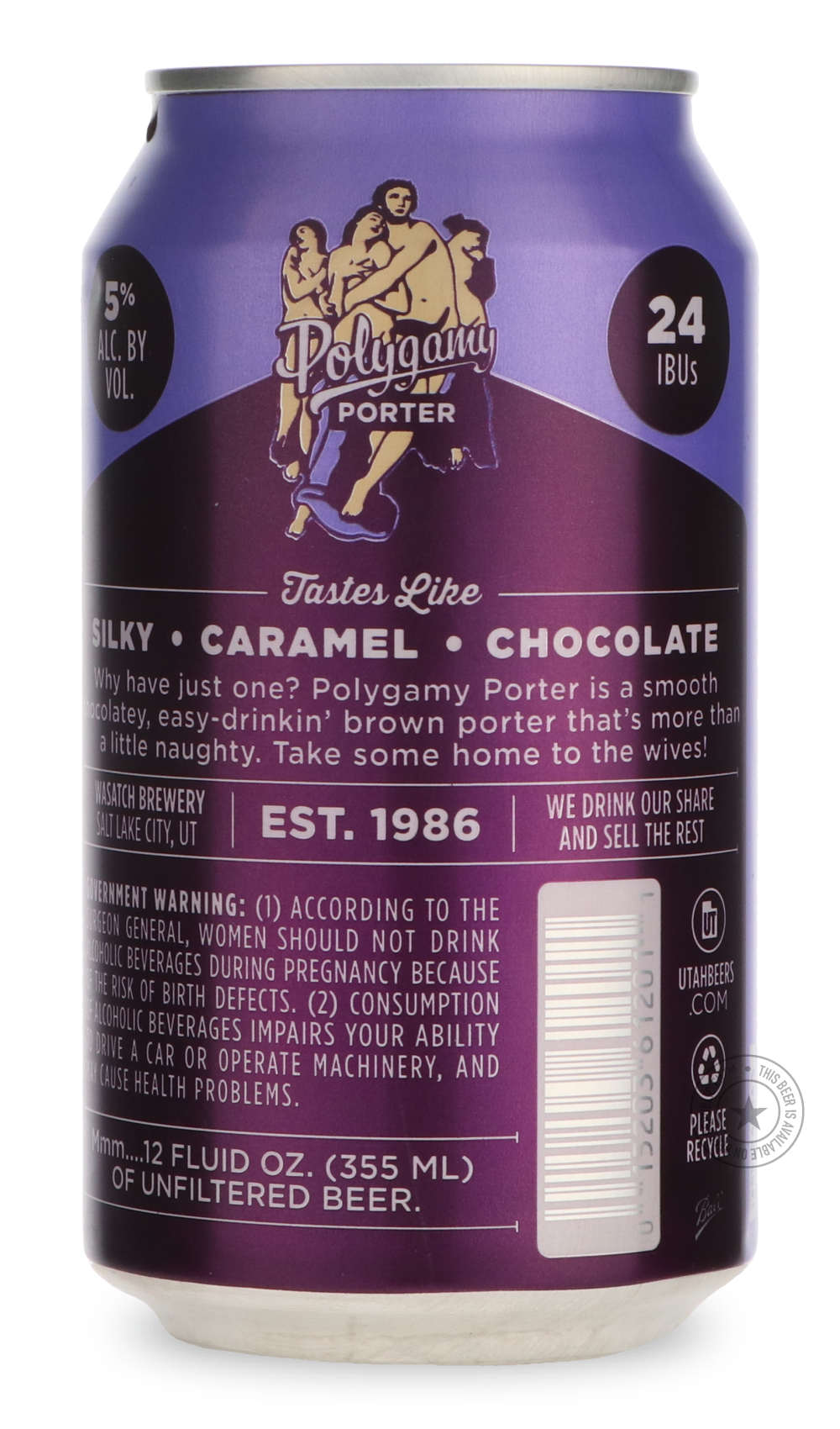 -Wasatch- Polygamy Porter-Stout & Porter- Only @ Beer Republic - The best online beer store for American & Canadian craft beer - Buy beer online from the USA and Canada - Bier online kopen - Amerikaans bier kopen - Craft beer store - Craft beer kopen - Amerikanisch bier kaufen - Bier online kaufen - Acheter biere online - IPA - Stout - Porter - New England IPA - Hazy IPA - Imperial Stout - Barrel Aged - Barrel Aged Imperial Stout - Brown - Dark beer - Blond - Blonde - Pilsner - Lager - Wheat - Weizen - Ambe