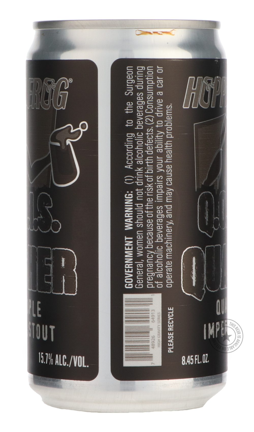 Hoppin' Frog- Q.O.R.I.S The Quasher-Stout & Porter- Only @ Beer Republic - The best online beer store for American & Canadian craft beer - Buy beer online from the USA and Canada - Bier online kopen - Amerikaans bier kopen - Craft beer store - Craft beer kopen - Amerikanisch bier kaufen - Bier online kaufen - Acheter biere online - IPA - Stout - Porter - New England IPA - Hazy IPA - Imperial Stout - Barrel Aged - Barrel Aged Imperial Stout - Brown - Dark beer - Blond - Blonde - Pilsner - Lager - Wheat - Wei