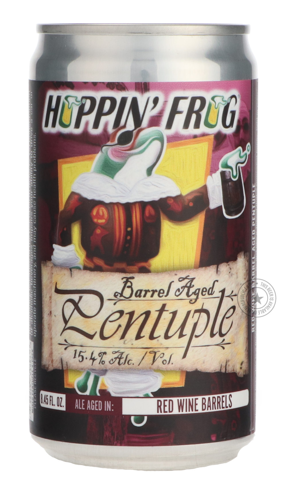 -Hoppin' Frog- Red Wine Barrel-Aged Pentuple-Pale- Only @ Beer Republic - The best online beer store for American & Canadian craft beer - Buy beer online from the USA and Canada - Bier online kopen - Amerikaans bier kopen - Craft beer store - Craft beer kopen - Amerikanisch bier kaufen - Bier online kaufen - Acheter biere online - IPA - Stout - Porter - New England IPA - Hazy IPA - Imperial Stout - Barrel Aged - Barrel Aged Imperial Stout - Brown - Dark beer - Blond - Blonde - Pilsner - Lager - Wheat - Weiz