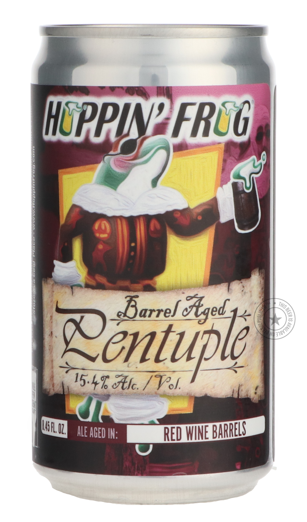 -Hoppin' Frog- Red Wine Barrel-Aged Pentuple-Pale- Only @ Beer Republic - The best online beer store for American & Canadian craft beer - Buy beer online from the USA and Canada - Bier online kopen - Amerikaans bier kopen - Craft beer store - Craft beer kopen - Amerikanisch bier kaufen - Bier online kaufen - Acheter biere online - IPA - Stout - Porter - New England IPA - Hazy IPA - Imperial Stout - Barrel Aged - Barrel Aged Imperial Stout - Brown - Dark beer - Blond - Blonde - Pilsner - Lager - Wheat - Weiz