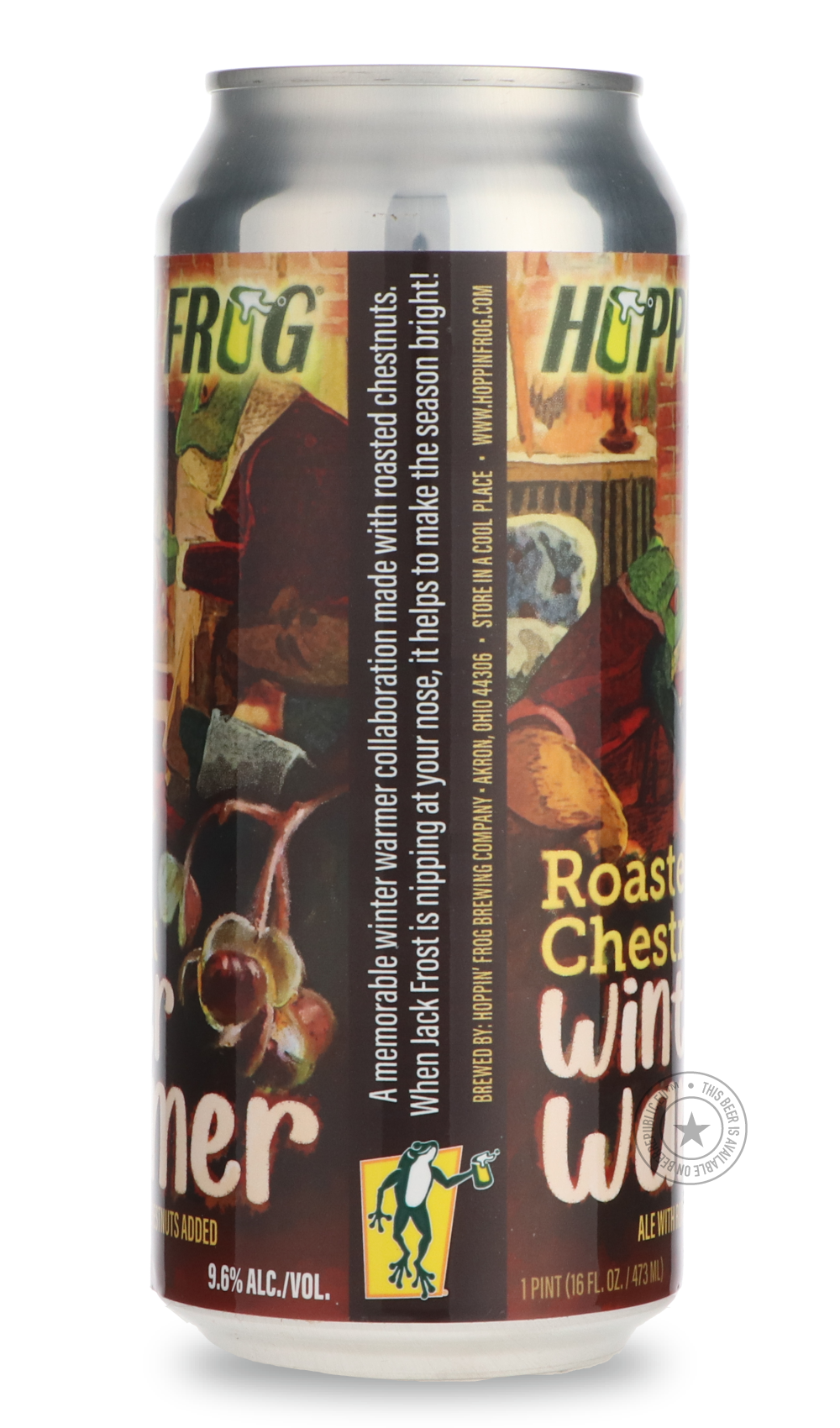 -Hoppin' Frog- Roasted Chestnut Winter Warmer-Brown & Dark- Only @ Beer Republic - The best online beer store for American & Canadian craft beer - Buy beer online from the USA and Canada - Bier online kopen - Amerikaans bier kopen - Craft beer store - Craft beer kopen - Amerikanisch bier kaufen - Bier online kaufen - Acheter biere online - IPA - Stout - Porter - New England IPA - Hazy IPA - Imperial Stout - Barrel Aged - Barrel Aged Imperial Stout - Brown - Dark beer - Blond - Blonde - Pilsner - Lager - Whe