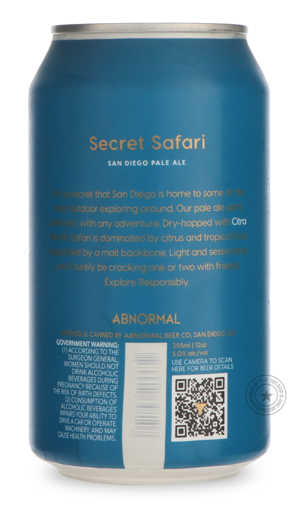 -Abnormal- Secret Safari-Pale- Only @ Beer Republic - The best online beer store for American & Canadian craft beer - Buy beer online from the USA and Canada - Bier online kopen - Amerikaans bier kopen - Craft beer store - Craft beer kopen - Amerikanisch bier kaufen - Bier online kaufen - Acheter biere online - IPA - Stout - Porter - New England IPA - Hazy IPA - Imperial Stout - Barrel Aged - Barrel Aged Imperial Stout - Brown - Dark beer - Blond - Blonde - Pilsner - Lager - Wheat - Weizen - Amber - Barley 