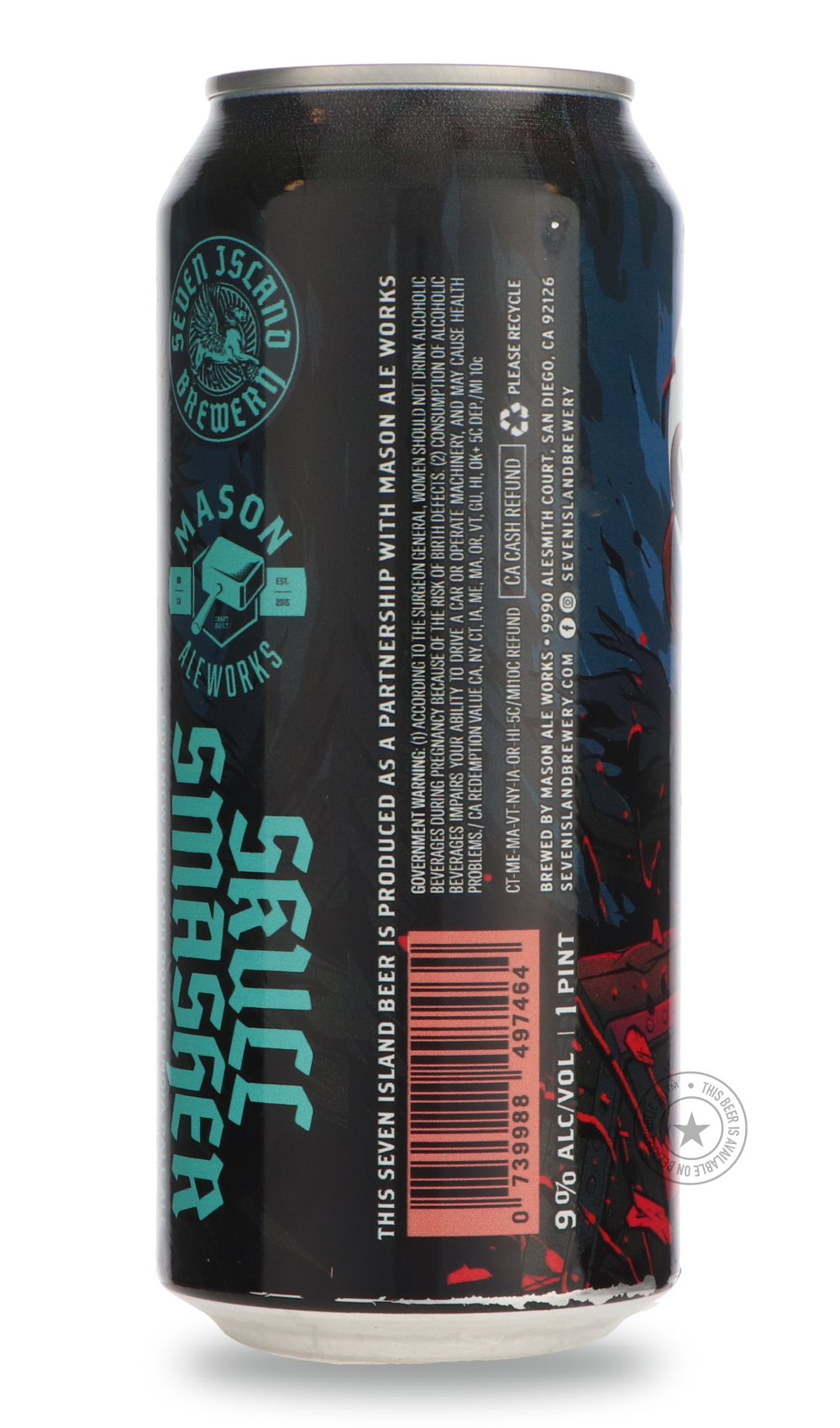 -Mason Ale Works- Skull Smasher / Seven Island-IPA- Only @ Beer Republic - The best online beer store for American & Canadian craft beer - Buy beer online from the USA and Canada - Bier online kopen - Amerikaans bier kopen - Craft beer store - Craft beer kopen - Amerikanisch bier kaufen - Bier online kaufen - Acheter biere online - IPA - Stout - Porter - New England IPA - Hazy IPA - Imperial Stout - Barrel Aged - Barrel Aged Imperial Stout - Brown - Dark beer - Blond - Blonde - Pilsner - Lager - Wheat - Wei