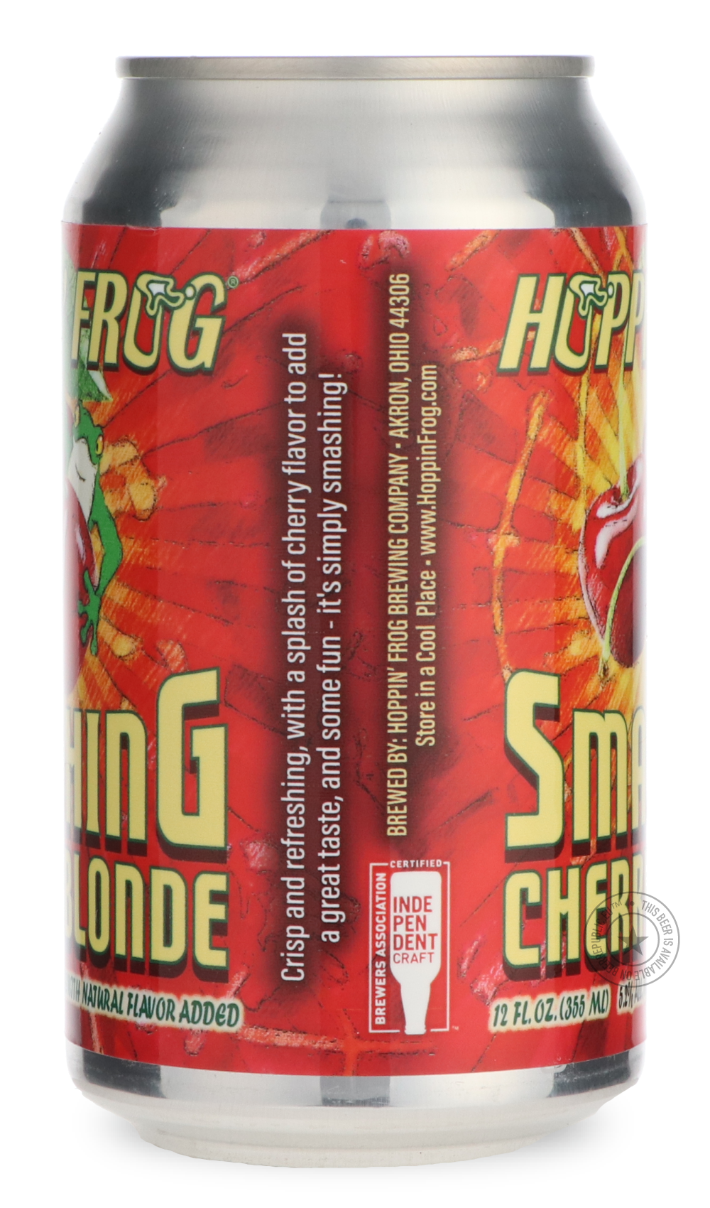 -Hoppin' Frog- Smashing Cherry Blonde-Pale- Only @ Beer Republic - The best online beer store for American & Canadian craft beer - Buy beer online from the USA and Canada - Bier online kopen - Amerikaans bier kopen - Craft beer store - Craft beer kopen - Amerikanisch bier kaufen - Bier online kaufen - Acheter biere online - IPA - Stout - Porter - New England IPA - Hazy IPA - Imperial Stout - Barrel Aged - Barrel Aged Imperial Stout - Brown - Dark beer - Blond - Blonde - Pilsner - Lager - Wheat - Weizen - Am