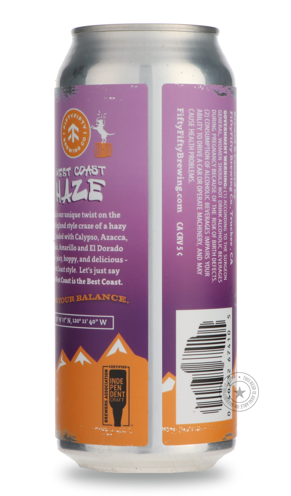 FiftyFifty- West Coast Haze-IPA- Only @ Beer Republic - The best online beer store for American & Canadian craft beer - Buy beer online from the USA and Canada - Bier online kopen - Amerikaans bier kopen - Craft beer store - Craft beer kopen - Amerikanisch bier kaufen - Bier online kaufen - Acheter biere online - IPA - Stout - Porter - New England IPA - Hazy IPA - Imperial Stout - Barrel Aged - Barrel Aged Imperial Stout - Brown - Dark beer - Blond - Blonde - Pilsner - Lager - Wheat - Weizen - Amber - Barle