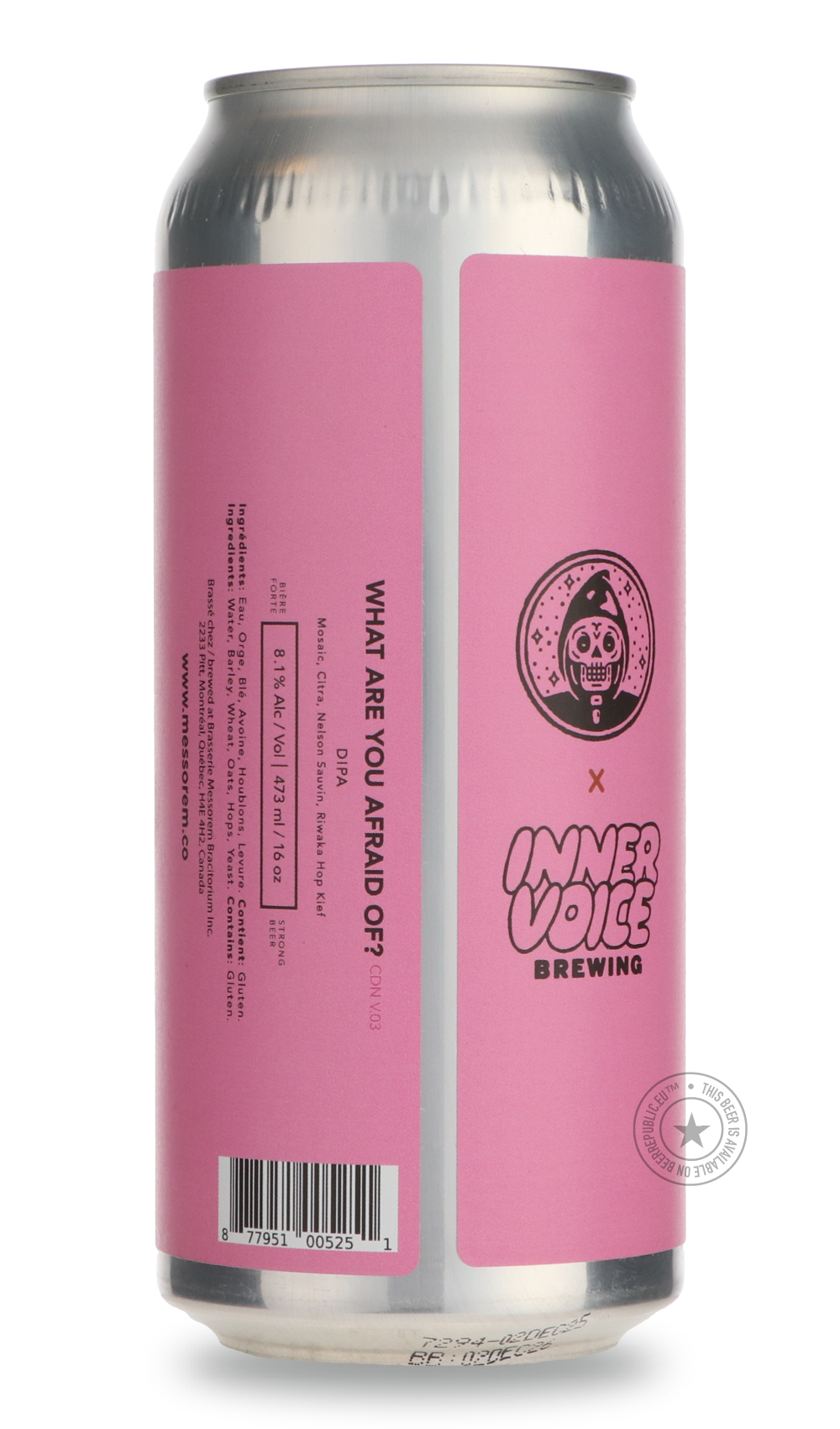 Messorem- What Are You Afraid Of? V.03 / Inner Voice-IPA- Only @ Beer Republic - The best online beer store for American & Canadian craft beer - Buy beer online from the USA and Canada - Bier online kopen - Amerikaans bier kopen - Craft beer store - Craft beer kopen - Amerikanisch bier kaufen - Bier online kaufen - Acheter biere online - IPA - Stout - Porter - New England IPA - Hazy IPA - Imperial Stout - Barrel Aged - Barrel Aged Imperial Stout - Brown - Dark beer - Blond - Blonde - Pilsner - Lager - Wheat