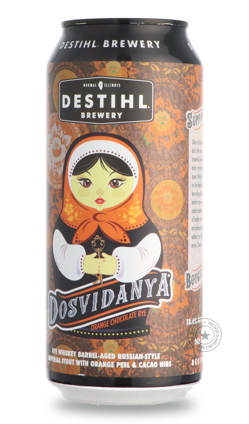 -Destihl- Dosvidanya Orange Chocolate Rye 2020-Stout & Porter- Only @ Beer Republic - The best online beer store for American & Canadian craft beer - Buy beer online from the USA and Canada - Bier online kopen - Amerikaans bier kopen - Craft beer store - Craft beer kopen - Amerikanisch bier kaufen - Bier online kaufen - Acheter biere online - IPA - Stout - Porter - New England IPA - Hazy IPA - Imperial Stout - Barrel Aged - Barrel Aged Imperial Stout - Brown - Dark beer - Blond - Blonde - Pilsner - Lager - 