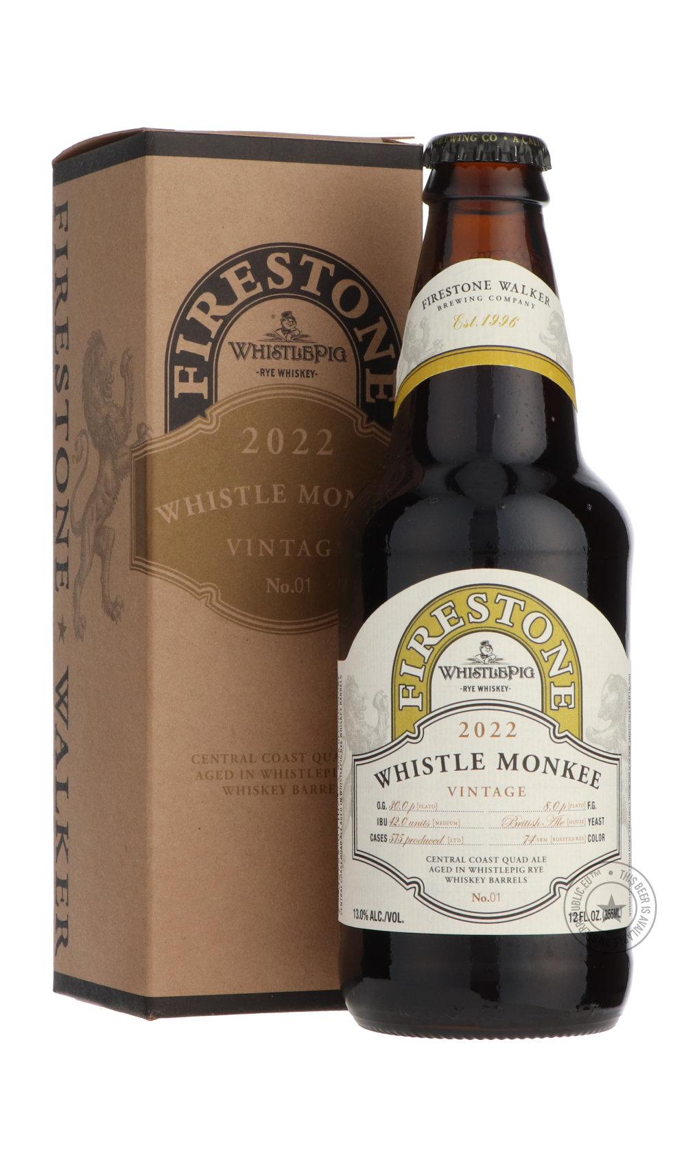 -Firestone Walker- Whistle Monkee-Brown & Dark- Only @ Beer Republic - The best online beer store for American & Canadian craft beer - Buy beer online from the USA and Canada - Bier online kopen - Amerikaans bier kopen - Craft beer store - Craft beer kopen - Amerikanisch bier kaufen - Bier online kaufen - Acheter biere online - IPA - Stout - Porter - New England IPA - Hazy IPA - Imperial Stout - Barrel Aged - Barrel Aged Imperial Stout - Brown - Dark beer - Blond - Blonde - Pilsner - Lager - Wheat - Weizen 