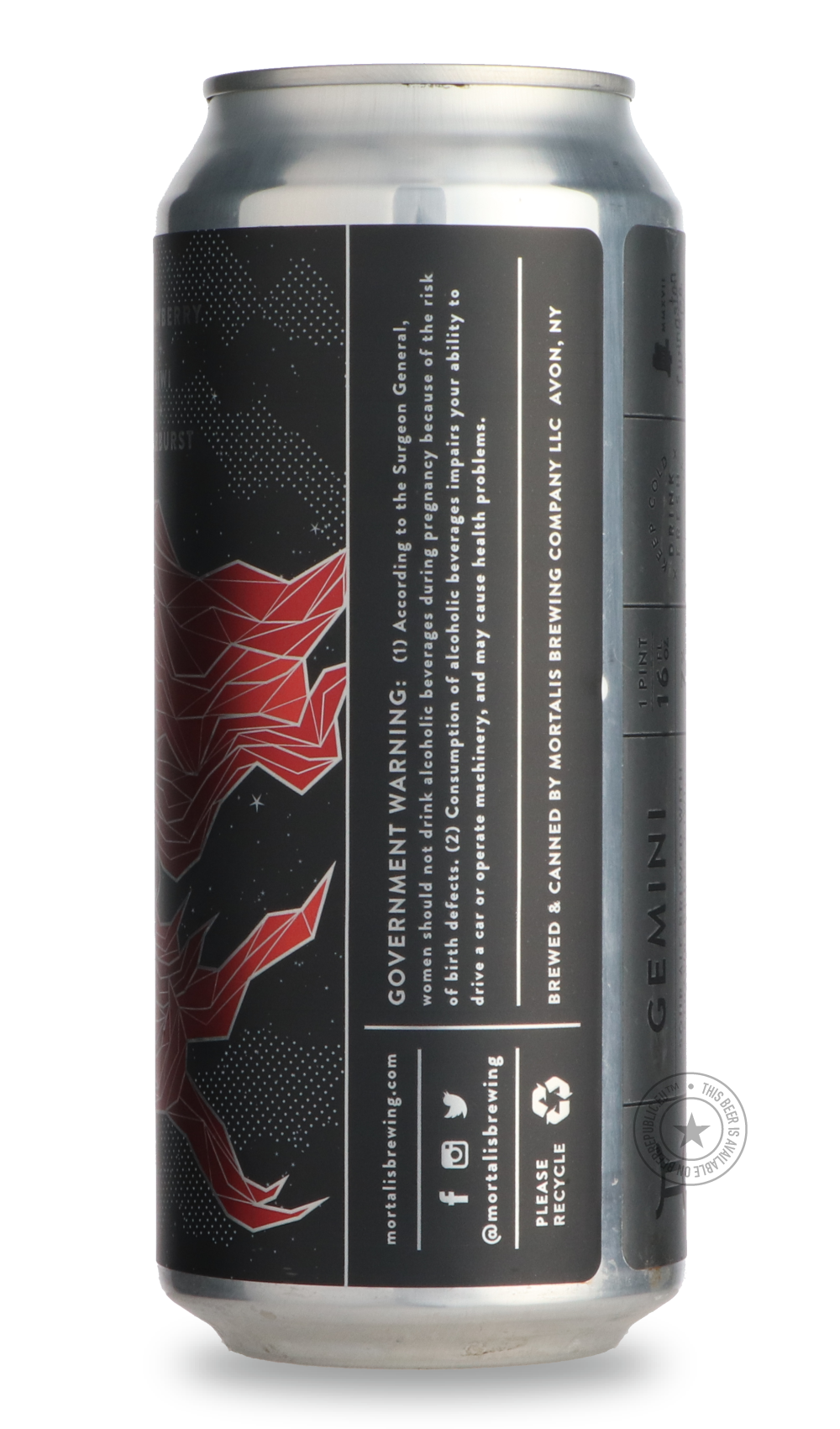 -Mortalis- Gemini | Strawberry + Kiwi + Starburst-Sour / Wild & Fruity- Only @ Beer Republic - The best online beer store for American & Canadian craft beer - Buy beer online from the USA and Canada - Bier online kopen - Amerikaans bier kopen - Craft beer store - Craft beer kopen - Amerikanisch bier kaufen - Bier online kaufen - Acheter biere online - IPA - Stout - Porter - New England IPA - Hazy IPA - Imperial Stout - Barrel Aged - Barrel Aged Imperial Stout - Brown - Dark beer - Blond - Blonde - Pilsner -
