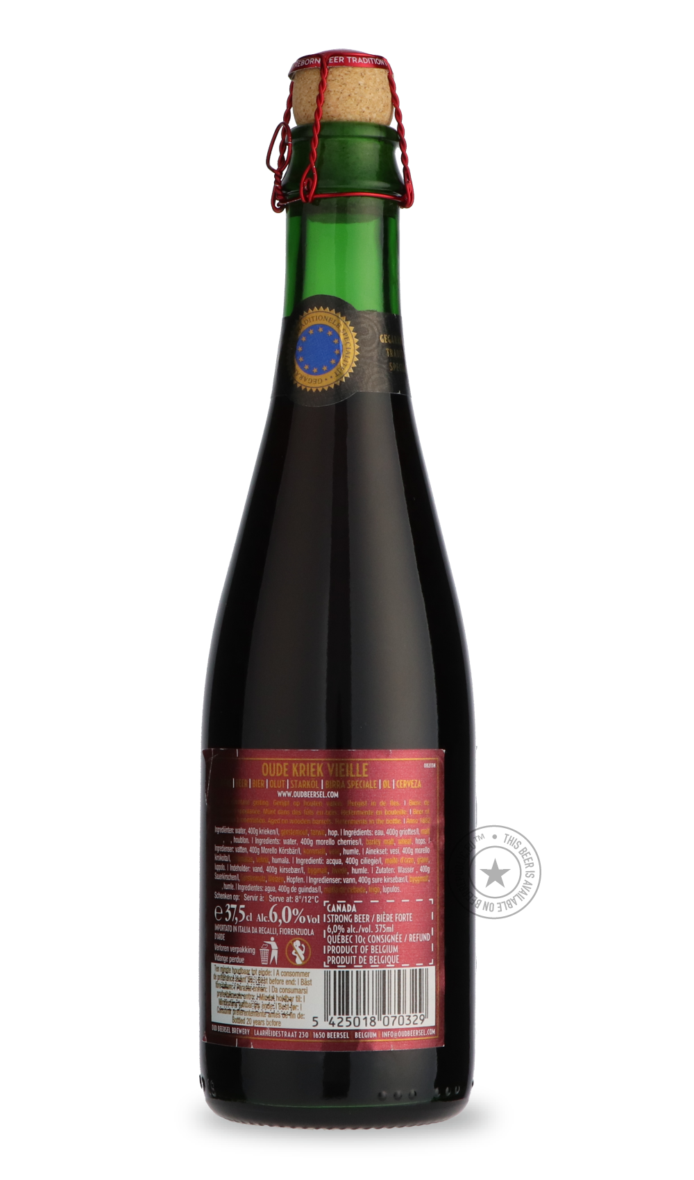 -Oud Beersel- Oude Kriek (Vieille)-Sour / Wild & Fruity- Only @ Beer Republic - The best online beer store for American & Canadian craft beer - Buy beer online from the USA and Canada - Bier online kopen - Amerikaans bier kopen - Craft beer store - Craft beer kopen - Amerikanisch bier kaufen - Bier online kaufen - Acheter biere online - IPA - Stout - Porter - New England IPA - Hazy IPA - Imperial Stout - Barrel Aged - Barrel Aged Imperial Stout - Brown - Dark beer - Blond - Blonde - Pilsner - Lager - Wheat 